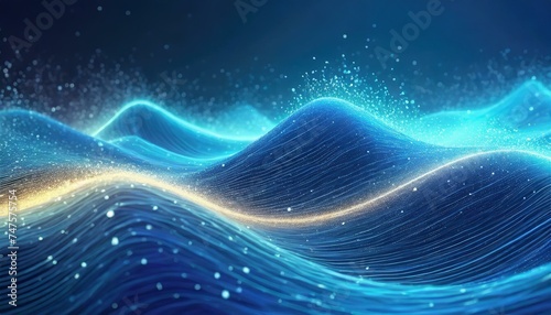 abstract blue background with waves