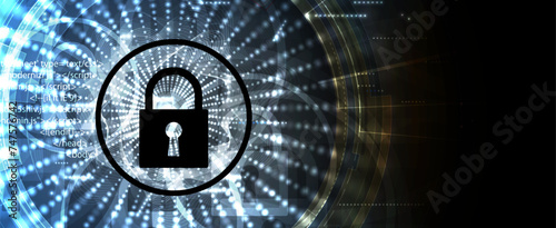 Cyber security and information or network protection. Future cyber technology web services for business and internet project