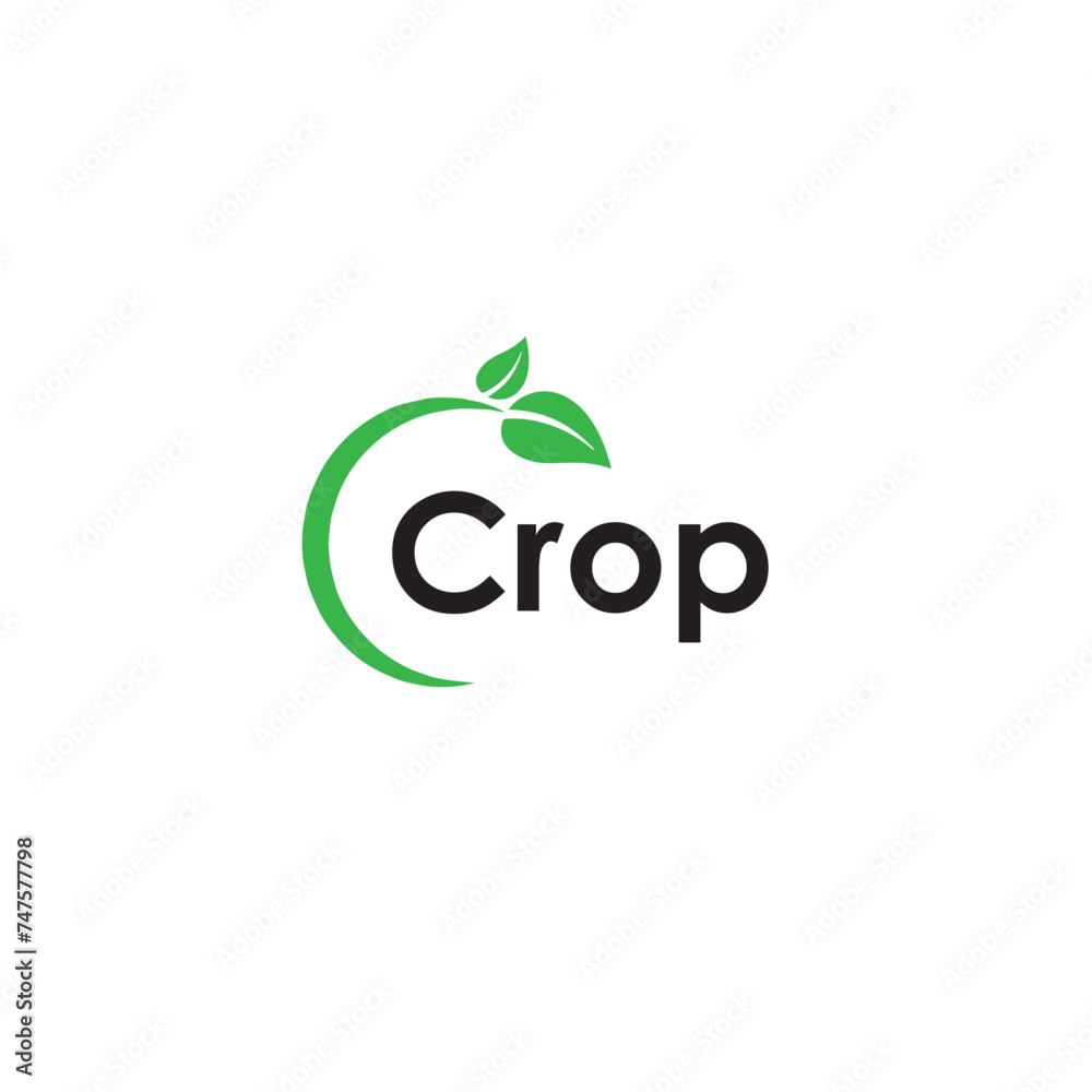 Fototapeta premium Farmer leaf logo flat vector design