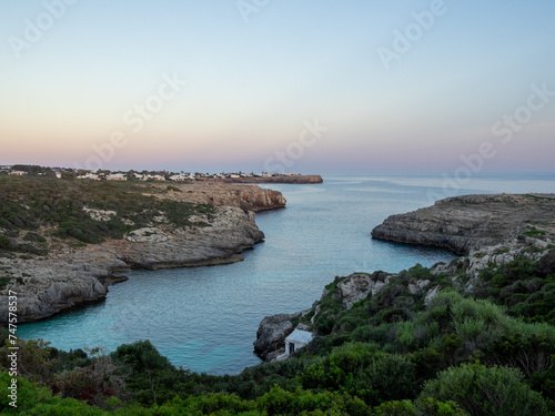 Rocky Cala Binibeca at dusk, Menorca