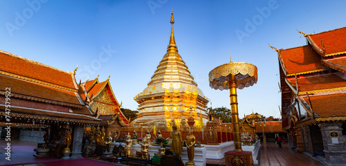 wat Phra That Doi Suthep Buddhist temple in Chiang Mai, Thailand photo
