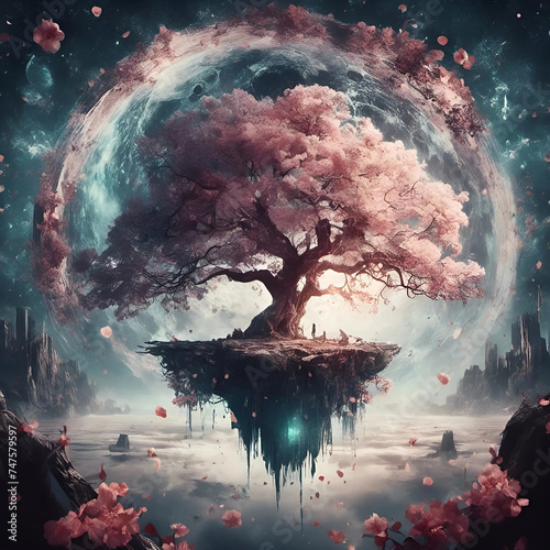Japanese Cherry tree In Air