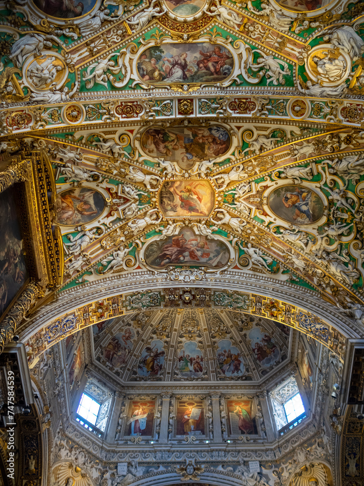 Ceiling frescos of Bergamo Santa Maria Maggiore