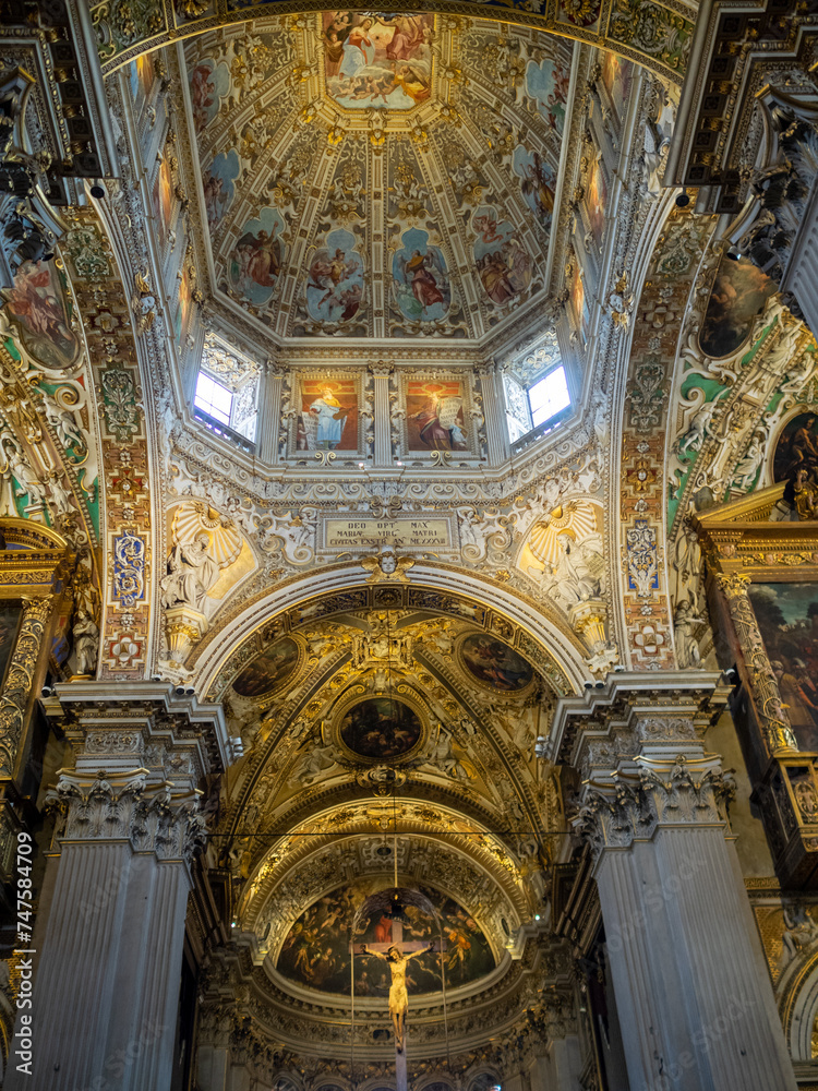 Ceiling frescos of Bergamo Santa Maria Maggiore