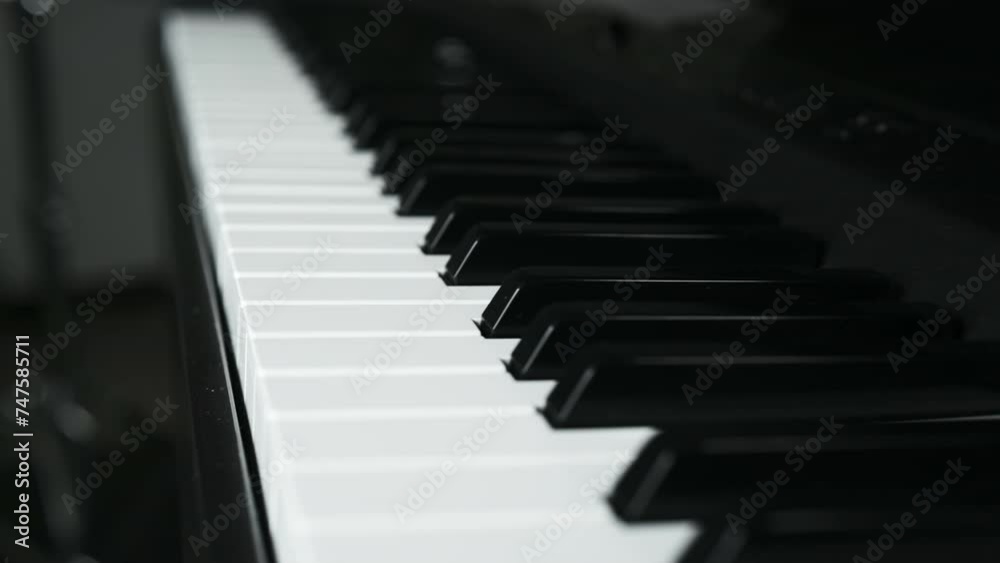 Professional classical piano are Synthesizer keyboard 4k. Music lesson, art education or homework Professional classical piano are Synthesizer keyboard 4k. Music lesson, art education or homework