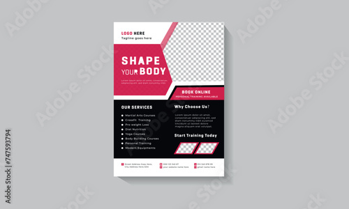 Modern and professional Gym flyer template