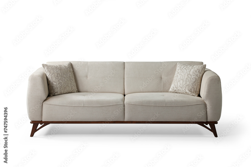 Modern sofa isolated on white background . front view Modern sofa isolated on white background . front view