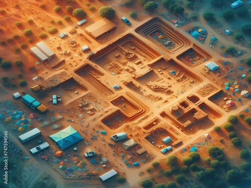 Archäologie Ausgrabung Fund in der Wüste antiker Tempel