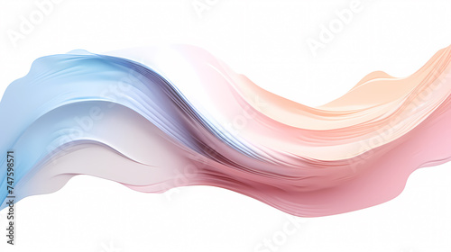 Lipstick strokes smear on isolated white background