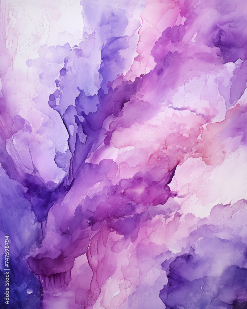 Abstract Clouds in Purple, Blue, and Pink Hues