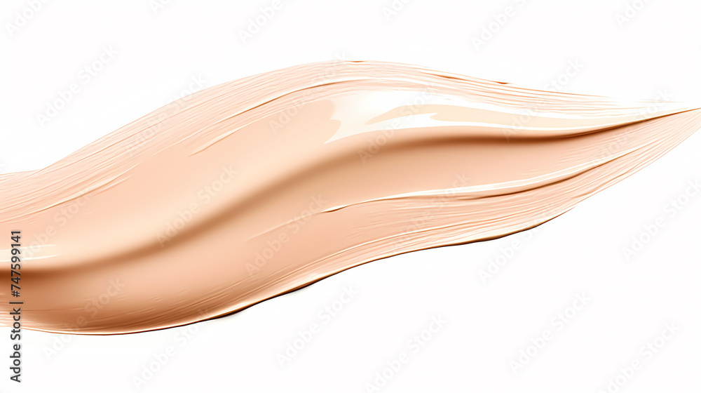 Lipstick strokes smear on isolated white background Lipstick strokes smear on isolated white background