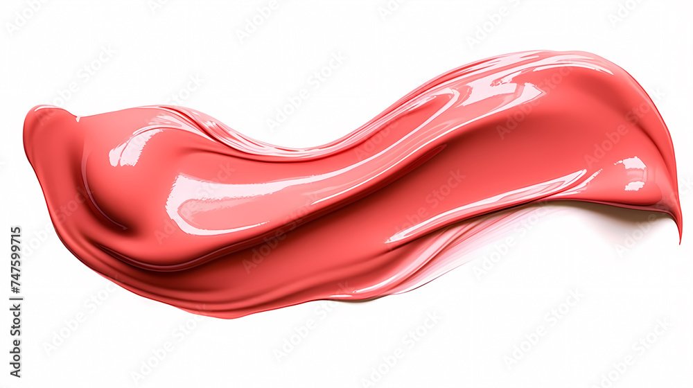 Lipstick strokes smear on isolated white background Lipstick strokes smear on isolated white background