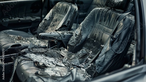 Damaged car seats