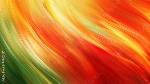 A close up of a colorful abstract painting with red, green and yellow, AI