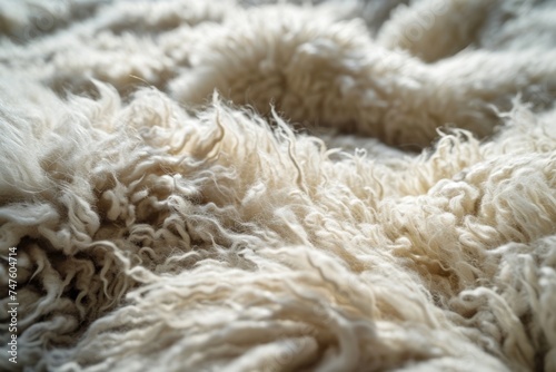 Natural Colours: Close-Up of Sheep Fur and Wool Texture Background