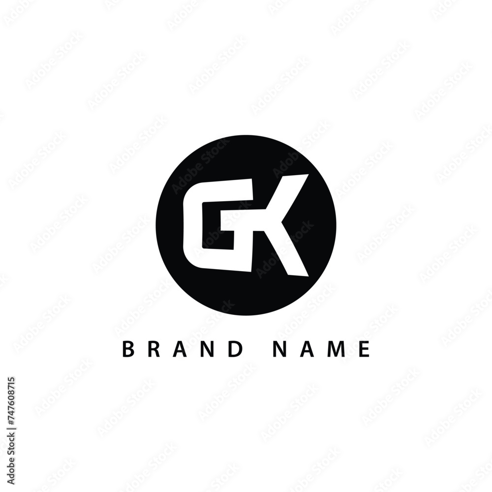 Letter gk logo icon design template element
