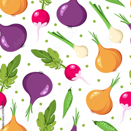 seamless pattern with vegetables