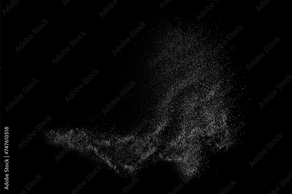 White grainy texture. Abstract dust overlay. Grain noise. White explosion on black background. Splash light realistic effect. Vector illustration, eps 10.
White grainy texture. Abstract dust overlay. Grain noise. White explosion on black background. Splash light realistic effect. Vector illustration, eps 10.
