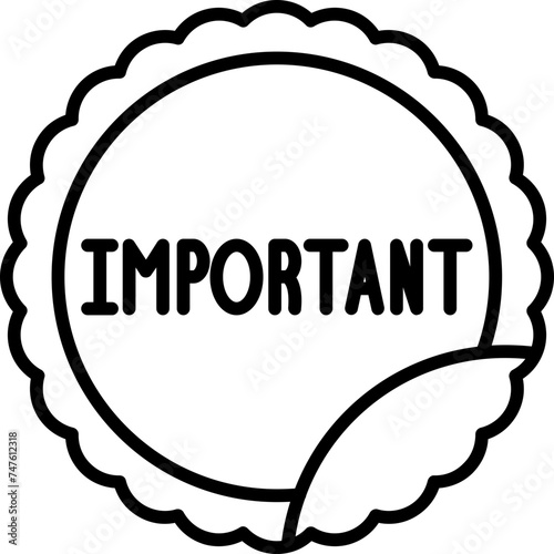 Tablou pe pânză Important Icon