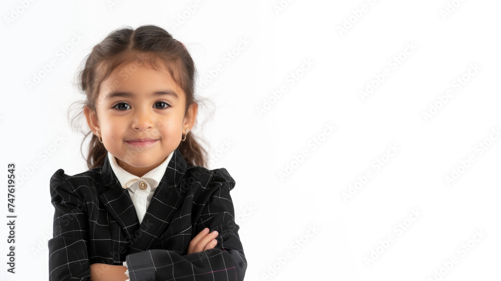 girl in suit, white background, latin girl girl in suit, white background, latin girl