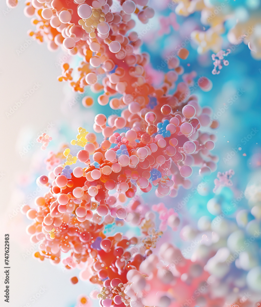 Abstract background with molecules Abstract background with molecules