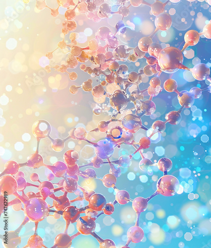Abstract background with molecules