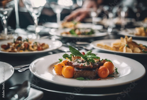 Catering food in the restaurant