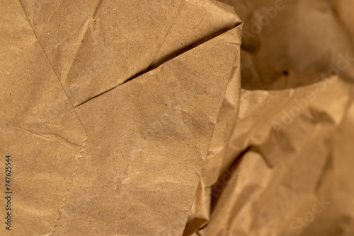 crumpled paper from recycled waste paper