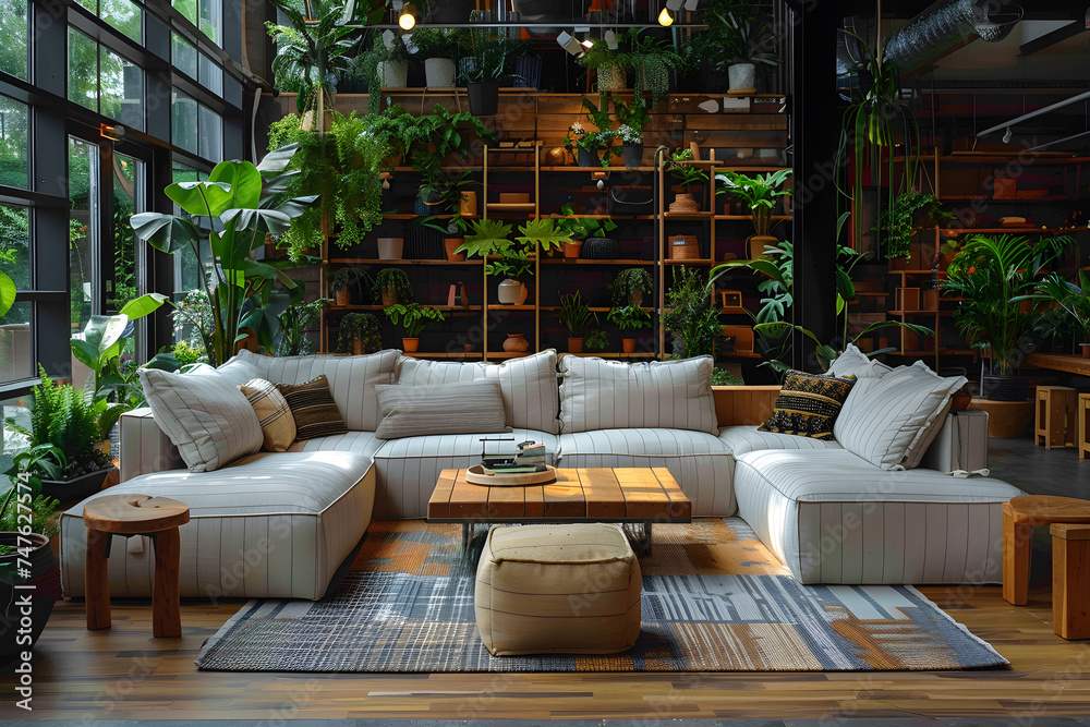 Plants go well with a clean, spacious interior with plenty of sunlight. Plants go well with a clean, spacious interior with plenty of sunlight.