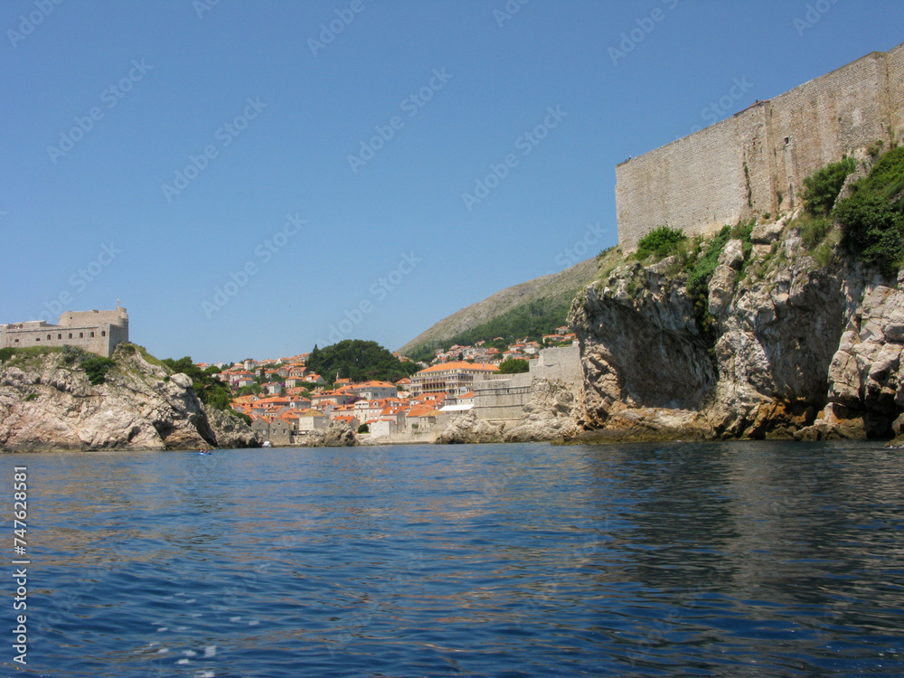 View of Dubrovnik Old Town from the Sea, Croatia