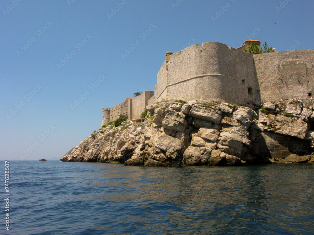 View of Dubrovnik Old Town from the Sea, Croatia