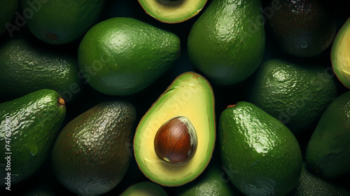 Fresh avocado fruit, natural and delicious food background