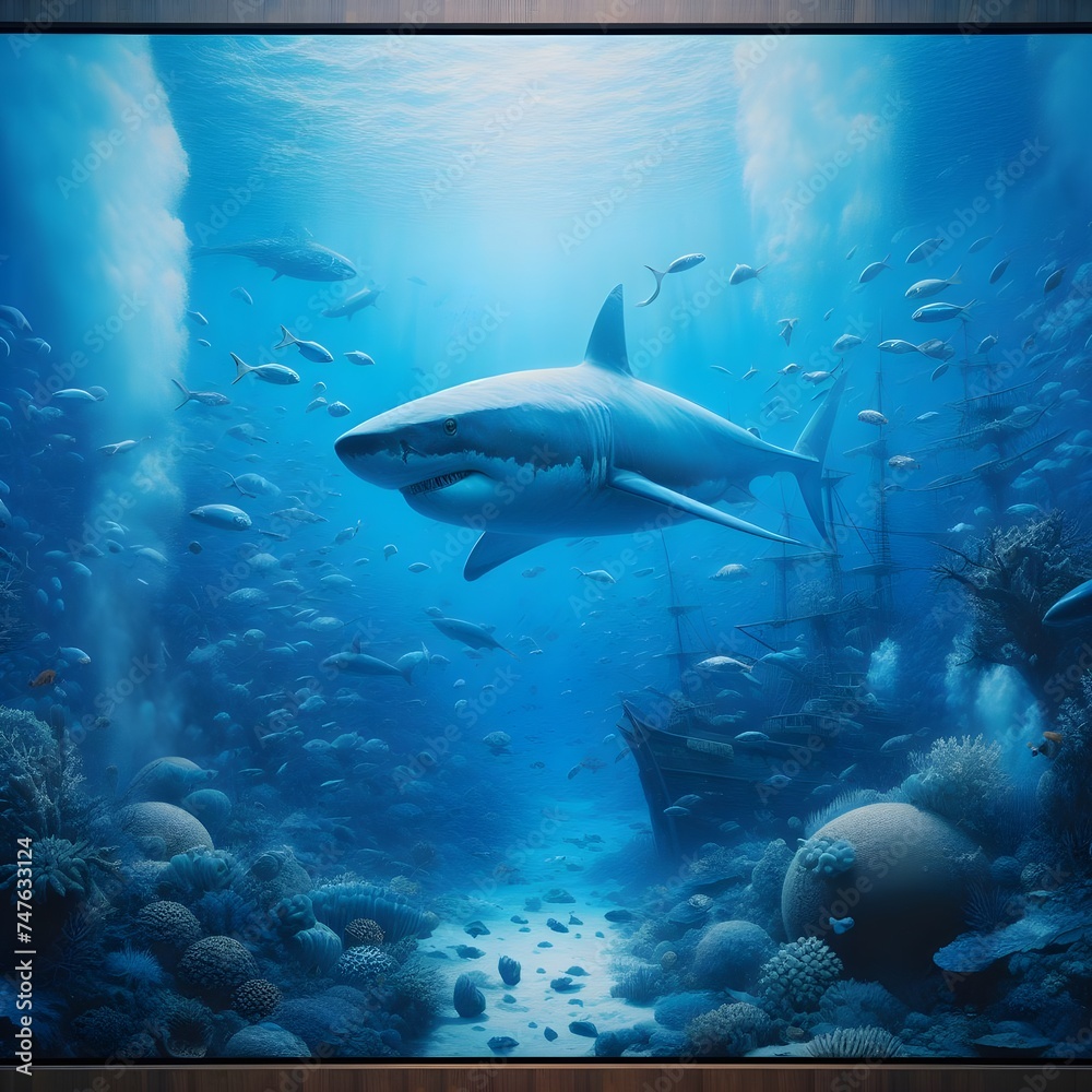Fototapeta premium shark in aquarium