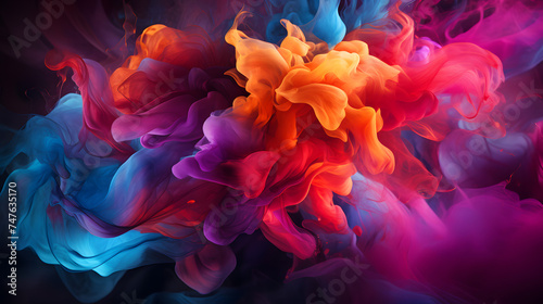 background with colorful smoke in abstraction
