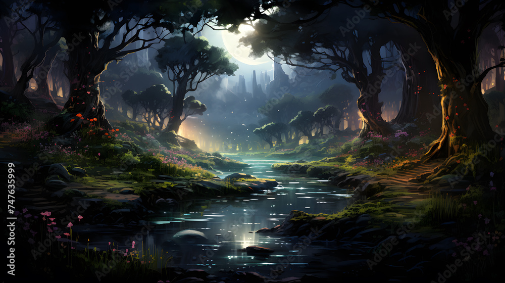 magical forest background magical forest background