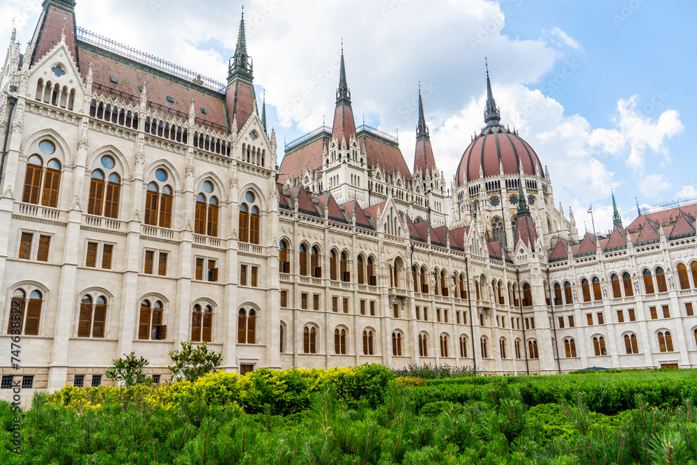 View of the Hungarian Parliament building in Budapest. Hungary. 