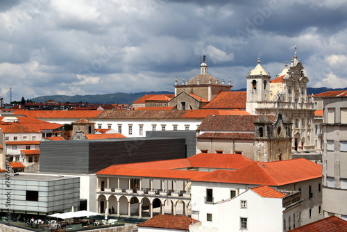 View over the roofs buildings of the city Coimbra, Portugal.