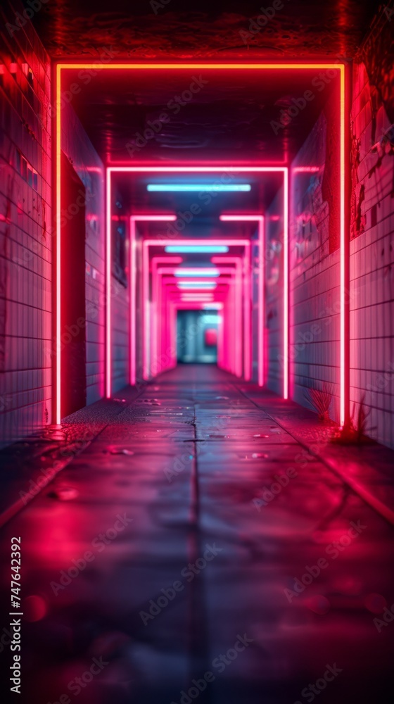 Fototapeta premium An Intimate Look at Glowing Edges and Fluorescent Lines