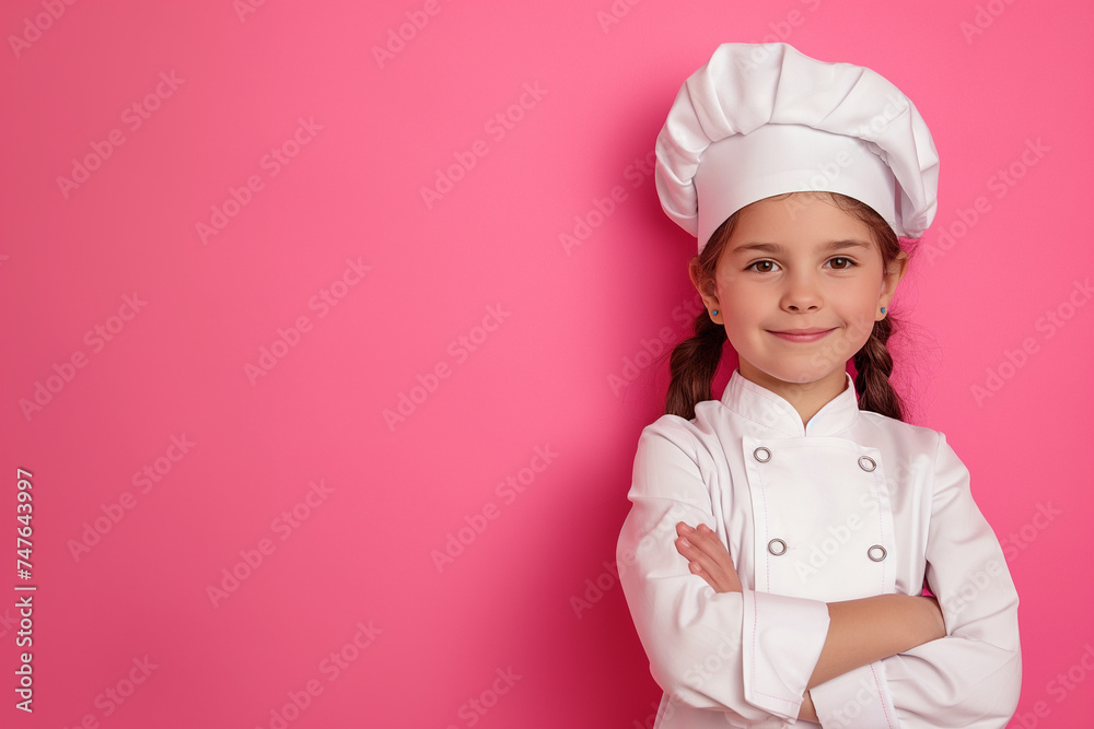 Young Aspiring Chef: Culinary Dreams in Pink