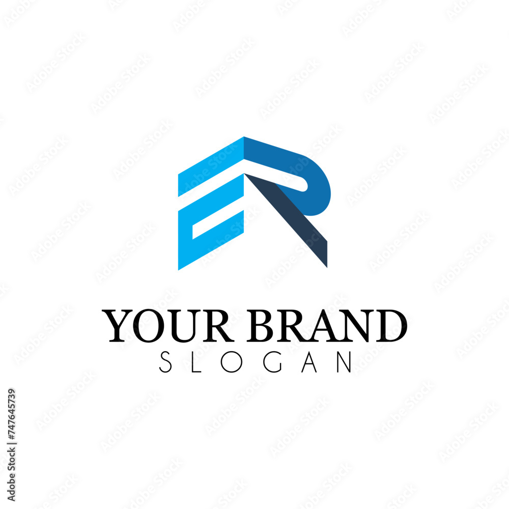 E and R latter logo vector design logo E and R latter logo vector design logo