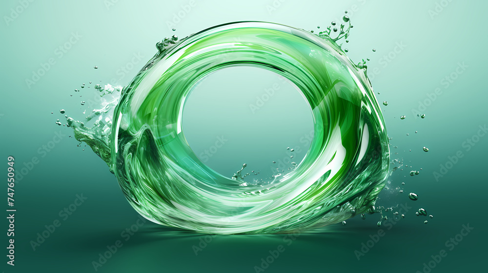 Fototapeta premium Beautiful clear water whirlpool, swirling background
