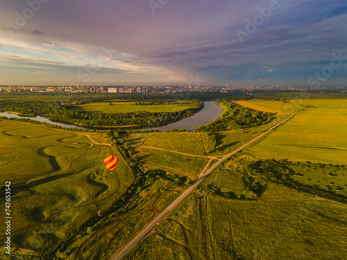 aerial view of the landscape