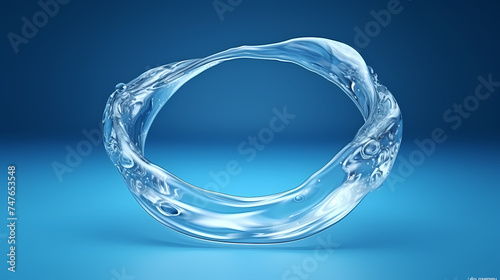 Circular reflections of water liquid ripples are seen in this detailed aerial photo