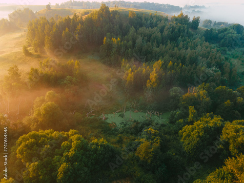 aerial view of the landscape