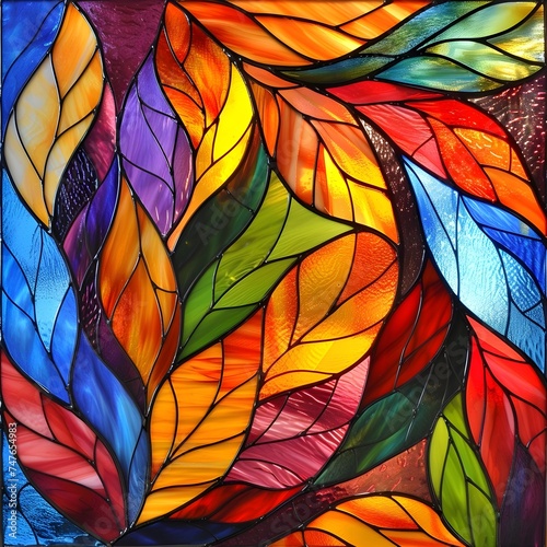 Kaleidoscopic Light  Colorful Abstract Stained Glass Patterns