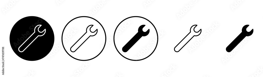 Wrench icon set. repair icon vector. tools icon vector Wrench icon set. repair icon vector. tools icon vector