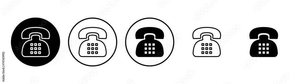 Telephone icon set. phone icon vector. Telephone icon set. phone icon vector.