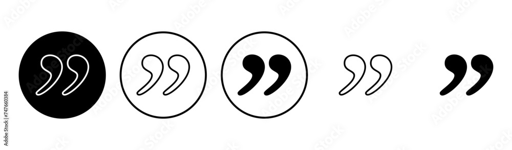 Quote icon set. Quotation mark symbol. Quote icon set. Quotation mark symbol.