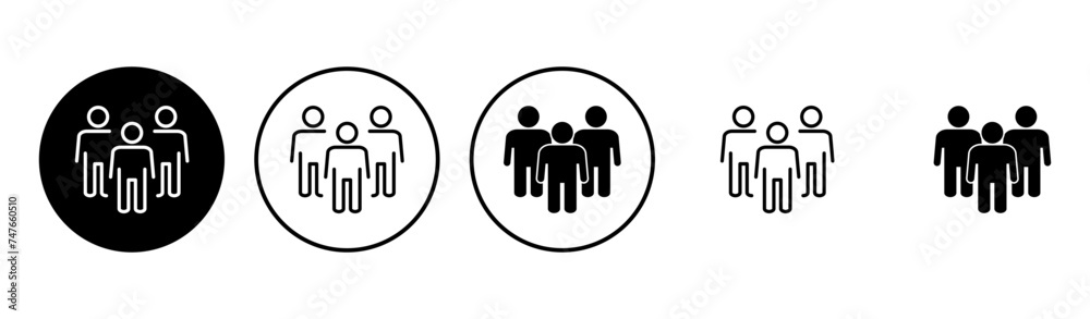 People icon set. person icon vector. User Icon vector. team symbols