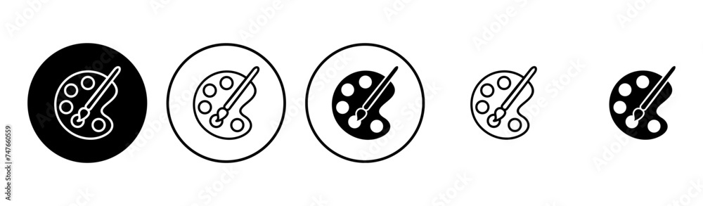 Paint icon set. paint brush icon vector. paint roller icon vector Paint icon set. paint brush icon vector. paint roller icon vector